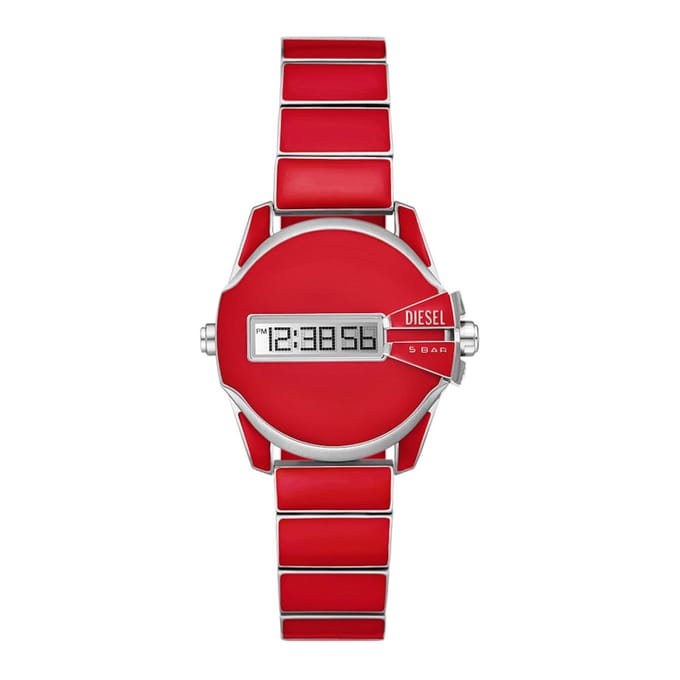 Diesel Baby Chief DZ2192 Horloge - Staal - Rood - Ø 32 mm