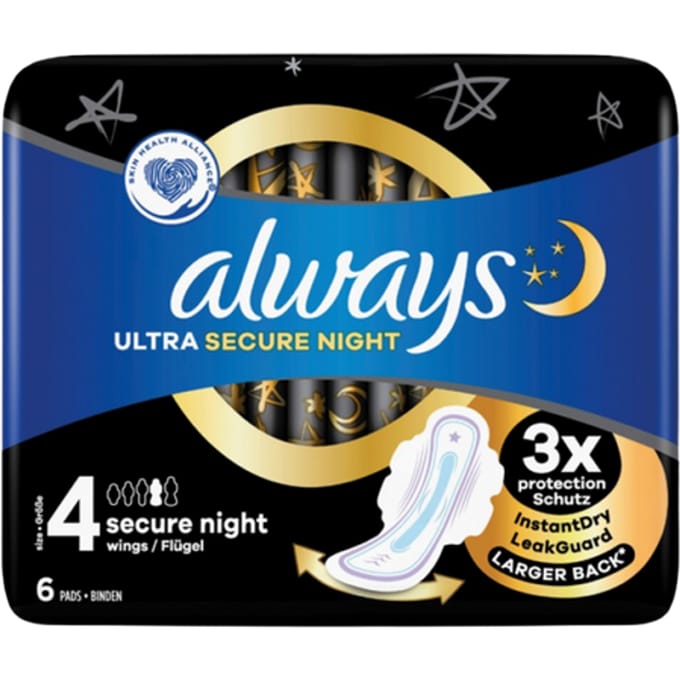 Always Ultra Secure Nachtbinder 6 stuks