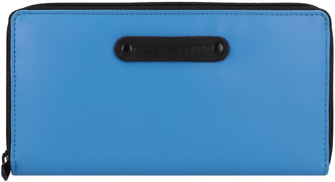 Greenburry Upcycled Tarpaulin Portemonnee 19 cm - Dames - Horizontaal - space blue