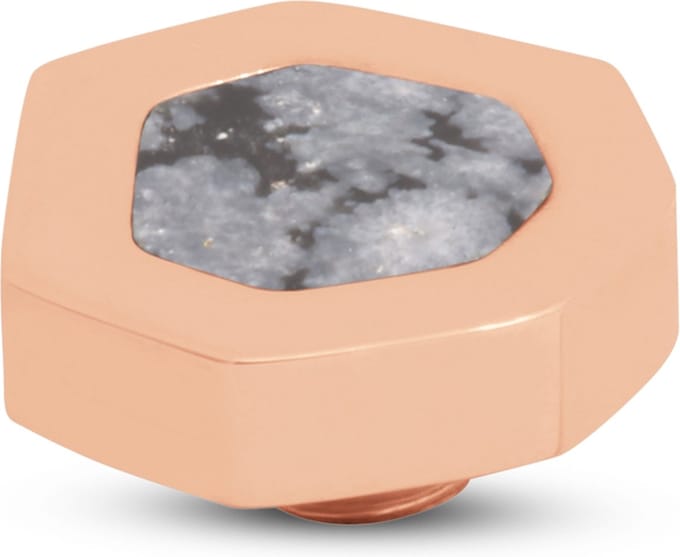 Melano Vivid Heptagon Steentje Black Picasso Rosé