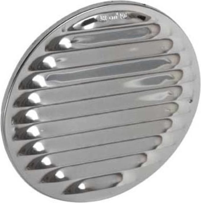 Plieger schoepenrooster RVS met gaas 175mm