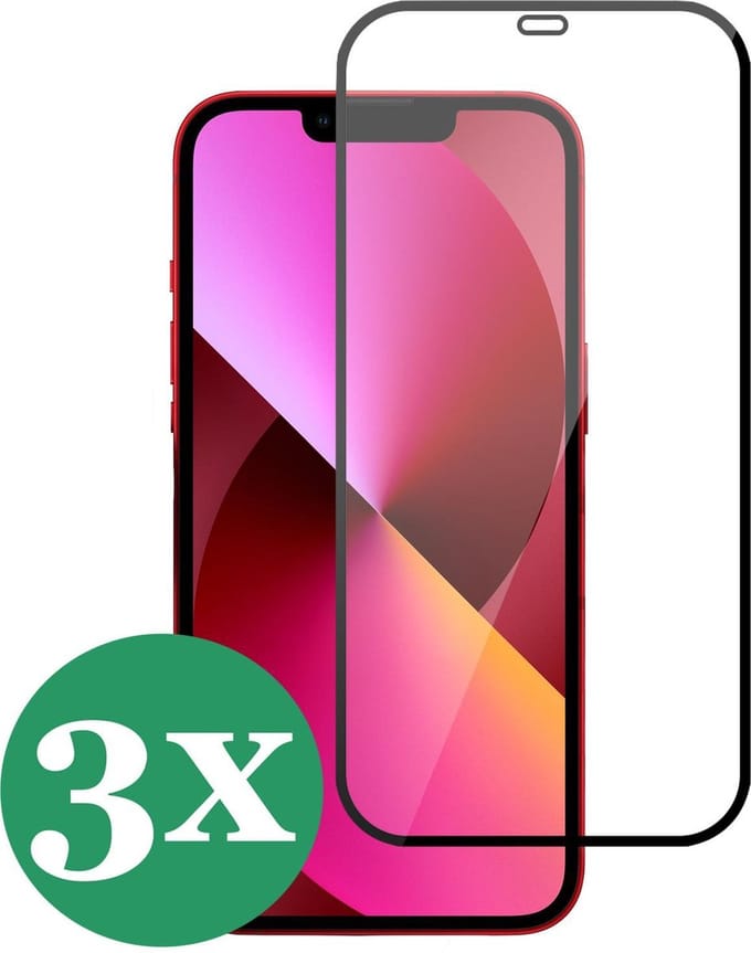 Screenprotector geschikt voor iPhone 12 Pro - Beschermglas Screen Protector Glas Full - 3 Stuks