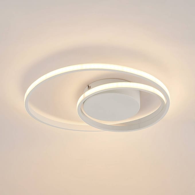 Lindby LED plafondlamp Emisua, wit, CCT, dimbaar