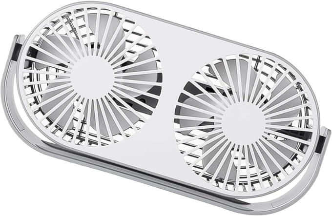 VHV - Bureauventilator - usb bureauventilator - USB oplaadbaar, met LED verlichting - voor kantoor, slaapkamer, thuiswerken