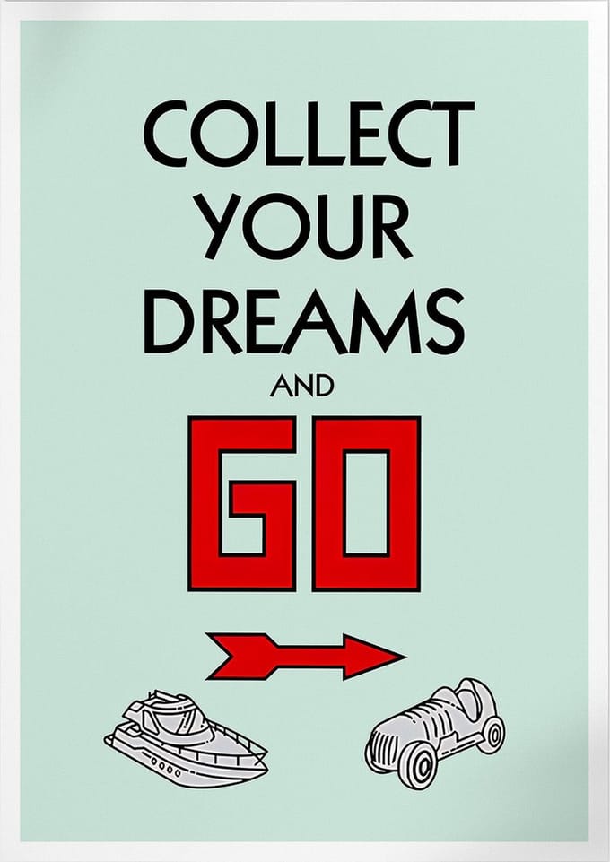 Collect Your Dreams (Monopoly) | Poster | B2: 50 x 70 cm