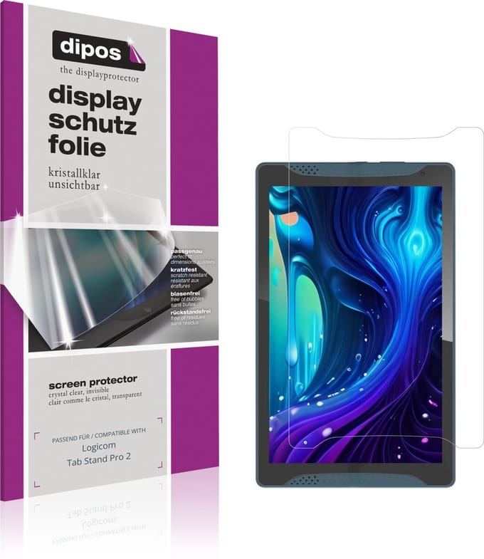 dipos – 2x Beschermfolie geschikt voor Logicom Tab Stand Pro 2 | Krasbestendige & heldere Screenprotector Ultra-Thin