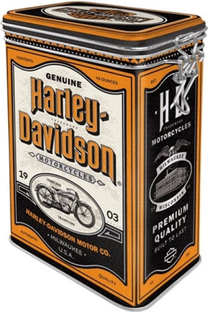 Aroma Box Bewaarblik - Harley Davidson Genuine Motorcycles Milwaukee