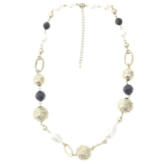 Behave - Ketting goudkleur met parels, 51 cm