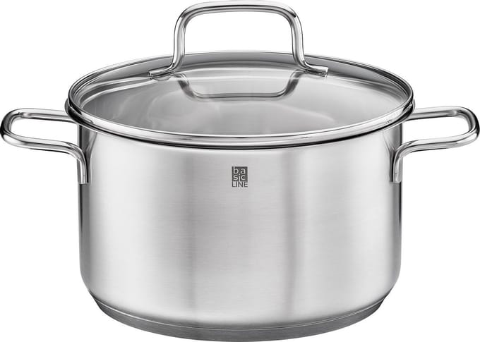 Rösle Basic Line - Basic Line Kookpan Hoog Ø 24 cm - Roestvast Staal - Zilver -