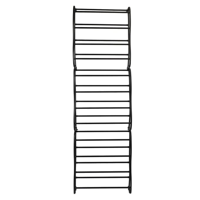 Over de Deur Schoenrek 12 Niveaus Wandgemonteerd Schoenorganizerrek Multifunctionele Combinatie Schoen black