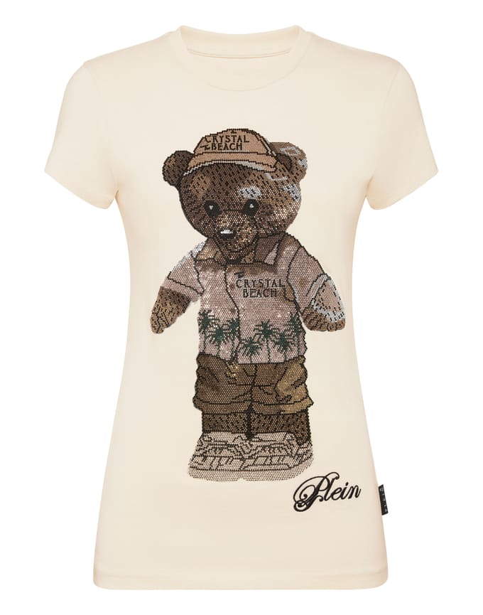 Cotton Sexy Pure Fit T-Shirt Teddy Beach Crystal