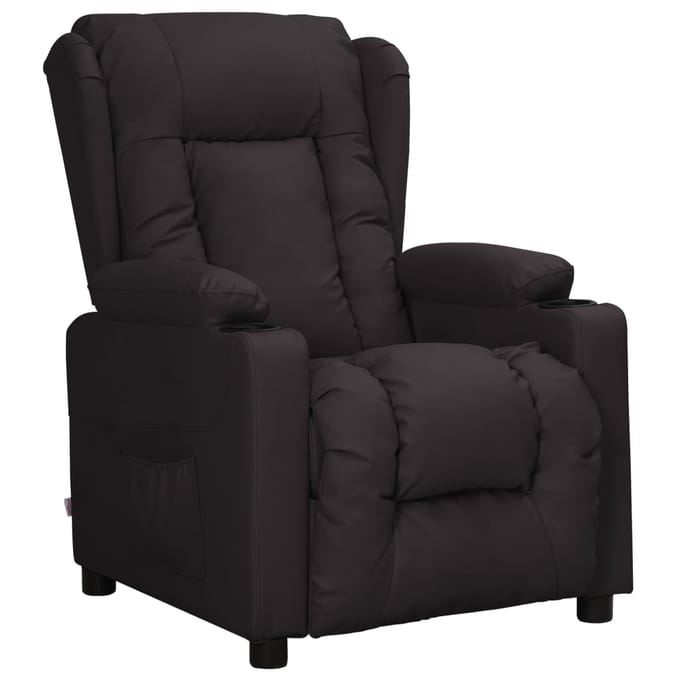 vidaXL - Fauteuil - verstelbaar - kunstleer - zwart