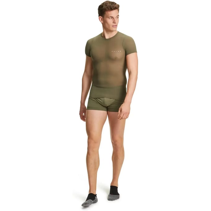 FALKE Ultralight Cool sneldrogend functioneel materiaal functioneel shirt met korte mouwen heren groen - maat M