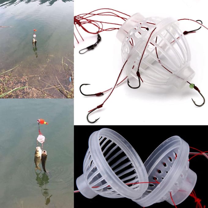Vistuig Sea Monster met zes sterke vishaken gray