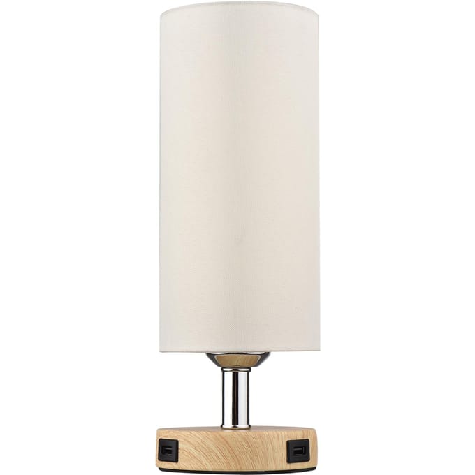 Tafellamp met aanraakbediening en bureaulamp met E26 LED-lamp Warm wit licht Moderne tafellamp US Plug beige