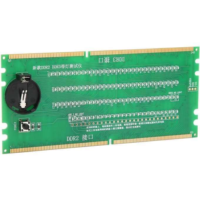 Computergeheugentester DDR2 DDR3 2-in-1 PCB Materiaal Lichtemitterende Diodes Desktop Moederbord Tester blue