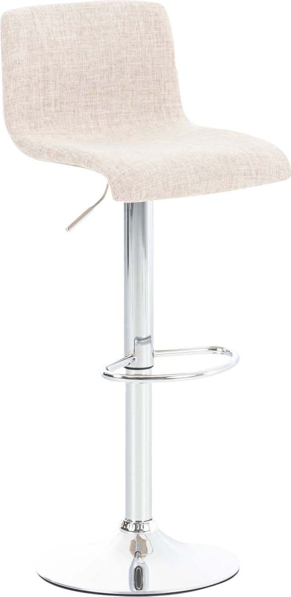 CLP Hover Barkruk - Stof chroom/creme