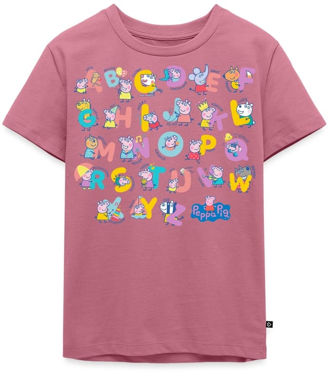 Peppa Pig Ontwerp Alfabet Met Peppa Premium T Shirt Kinderen