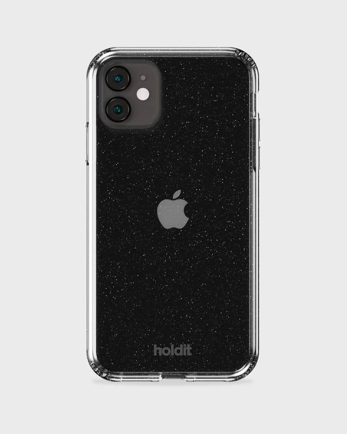 Holdit Glitter Case geschikt voor Apple iPhone 11 / Xr - Zwart