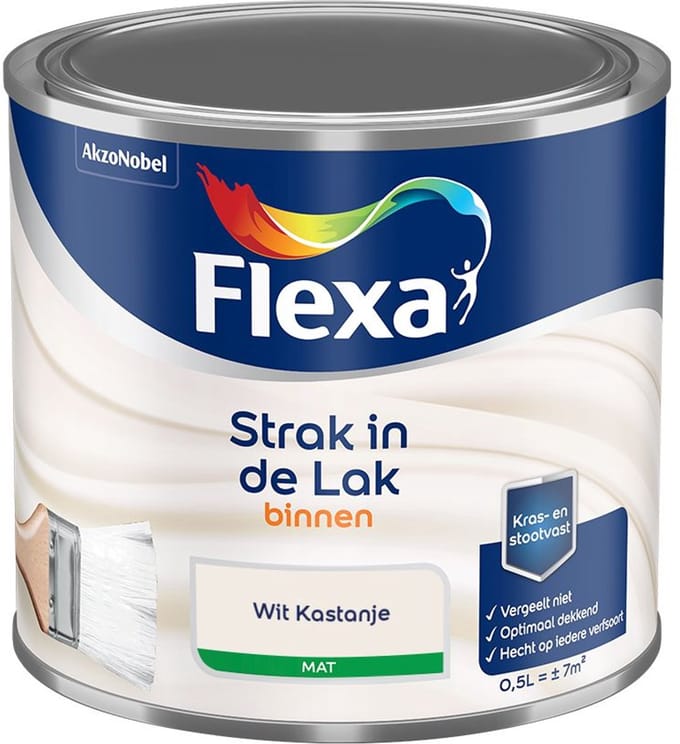 Flexa - Strak In De Lak Binnenlak Mat - Wit Kastanje - Mengverf - 500 Ml