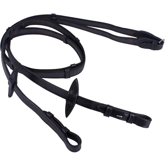 QHP Teugel Anti-slip met stops - Black - Full