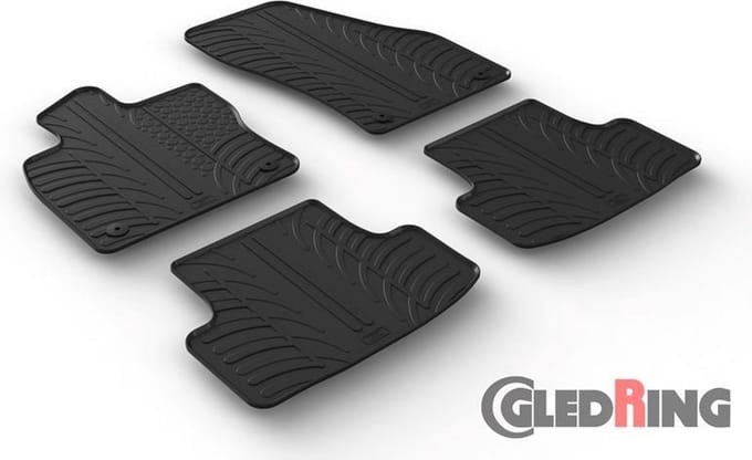 Gledring Rubbermatten passend voor Skoda Karoq 7/2017- (T profiel 4-delig + montageclips)