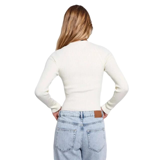 Norr Sherry knit top off white -