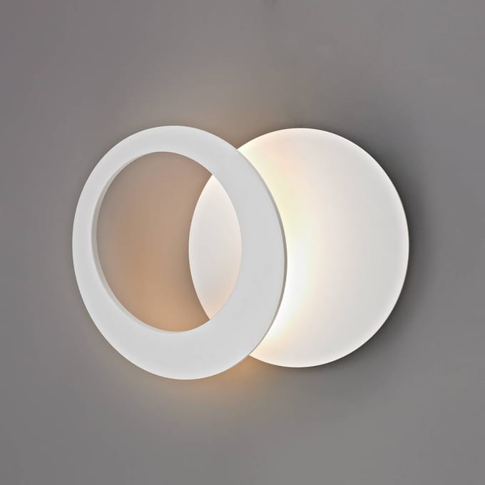 Mantra Iluminación Toronto LED wandlamp, wit, Ø 22 cm, aluminium, verstelbaar
