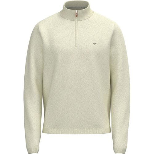 Fynch-Hatton Trui Air Cotton Troyer Zip New Off White / male