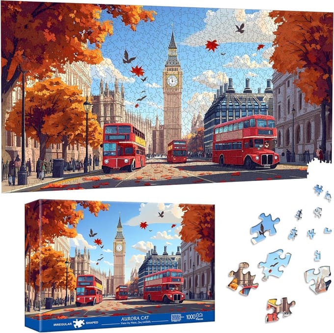 Puzzel 1000 Stukjes - Uitdagende Legpuzzel - Ontspanning Thuis - Speciale Vorm Stukjes - 41 x 80 cm