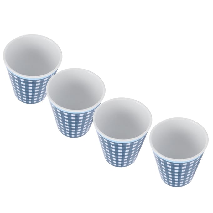 4 stuks/set Originaliteit Melamine Kop Imitatie Porselein Watermok voor Restaurant School gray