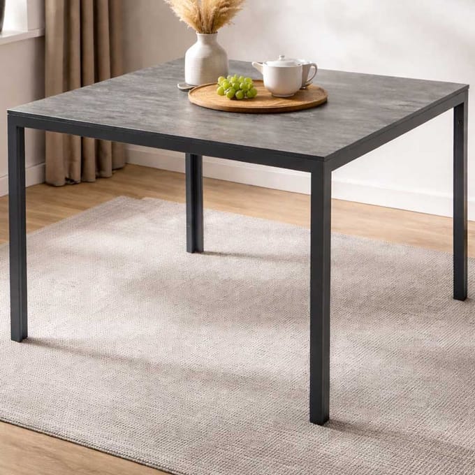 Eettafel Colin | 120 x 124 x 74 cm | Grijsbruin