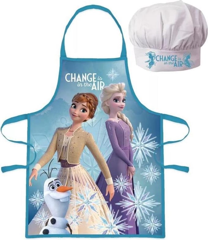 Frozen schort met koksmuts 3-8 jaar