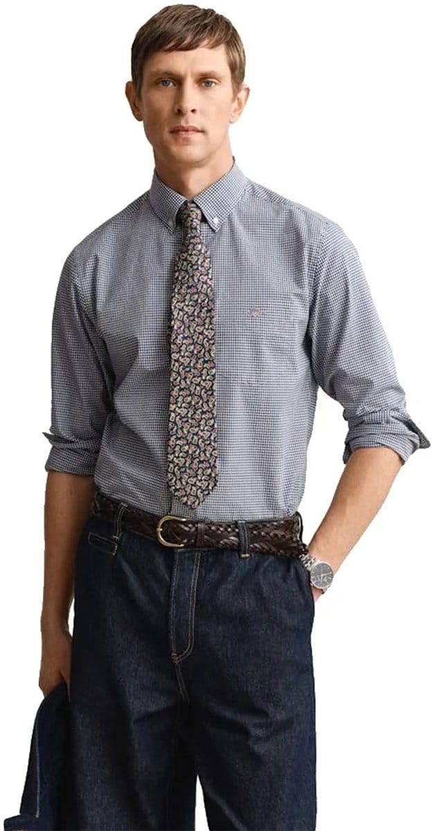 Gant 3000150 Regular Fit Overhemd Met Lange Mouwen Blauw,Grijs S Man