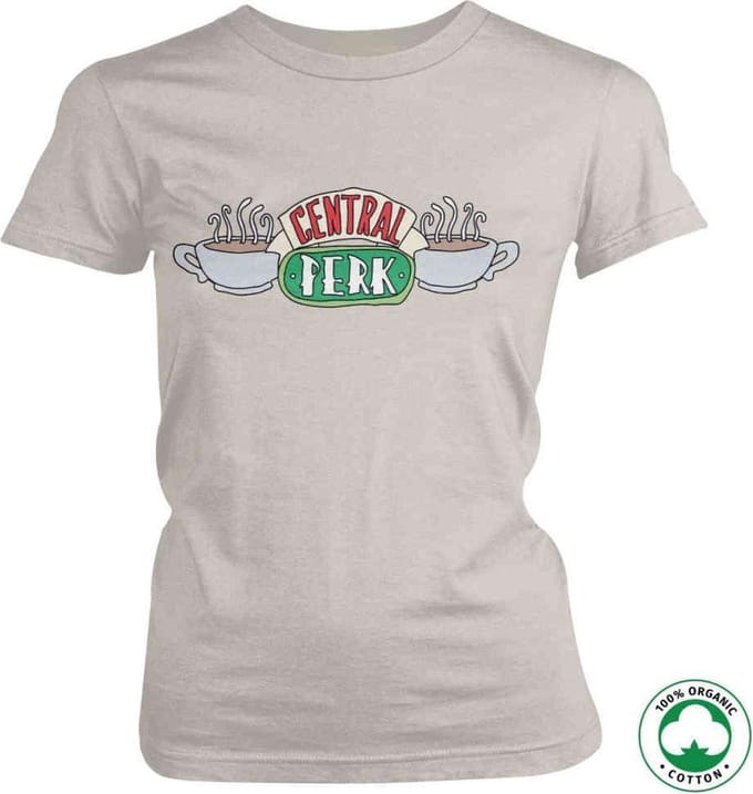 Friends Dames Tshirt -S- Central Perk Organic Creme