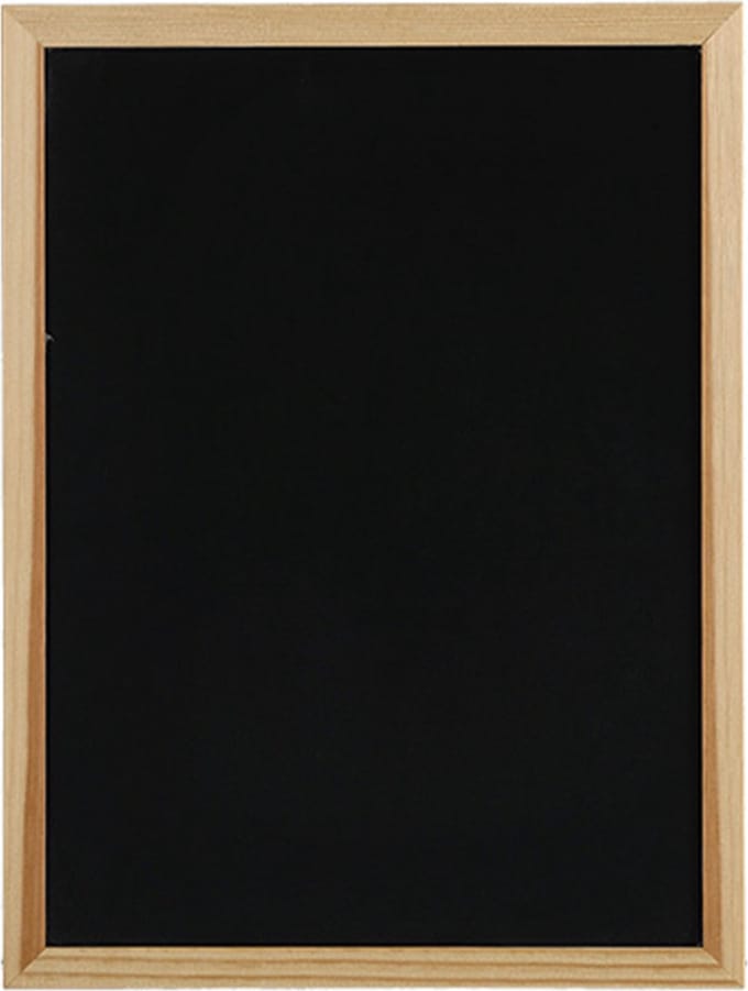 Zeller krijtbord/schoolbord/memobord magnetisch - 30 x 40 cm - hout