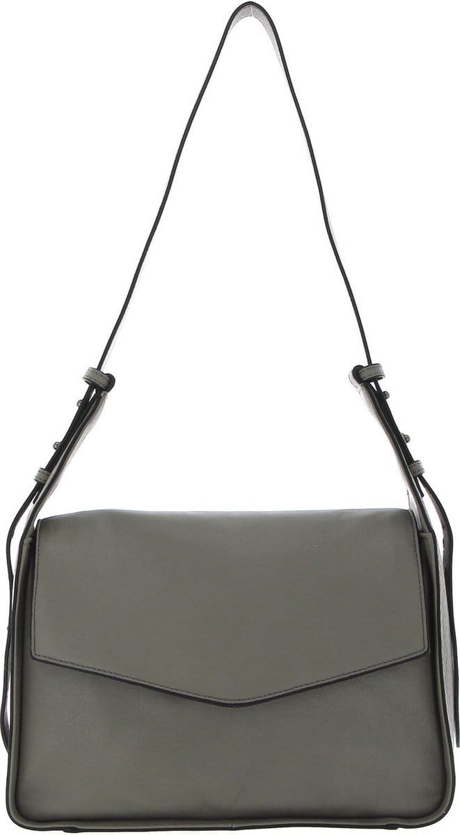 FREDsBRUDER Leren Schoudertas FB Satchel Icy Sage Grijs