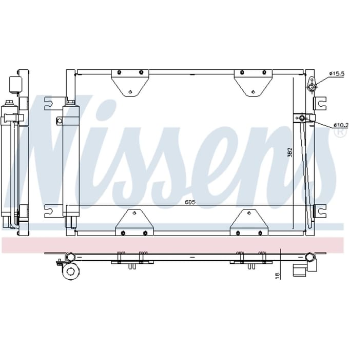 Condensator, airconditioning NISSENS 940505