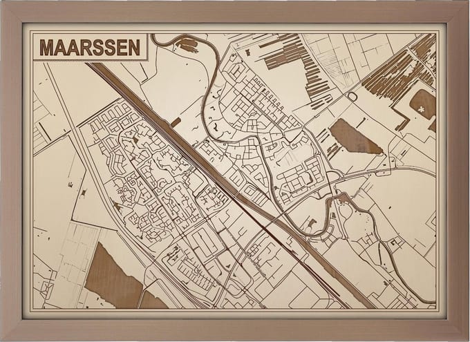Decoratief Beeld - Houten Van Maarssen - Hout - Bekroned - Bruin - 21 X 30 Cm