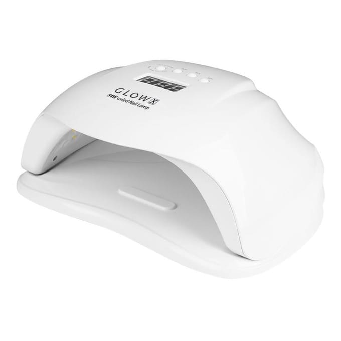 UV LED Glow X Nagellamp 54W Wit – Professionele Dual LED Lamp voor Manicure met Timer, Lage Warmtestand en Sensor