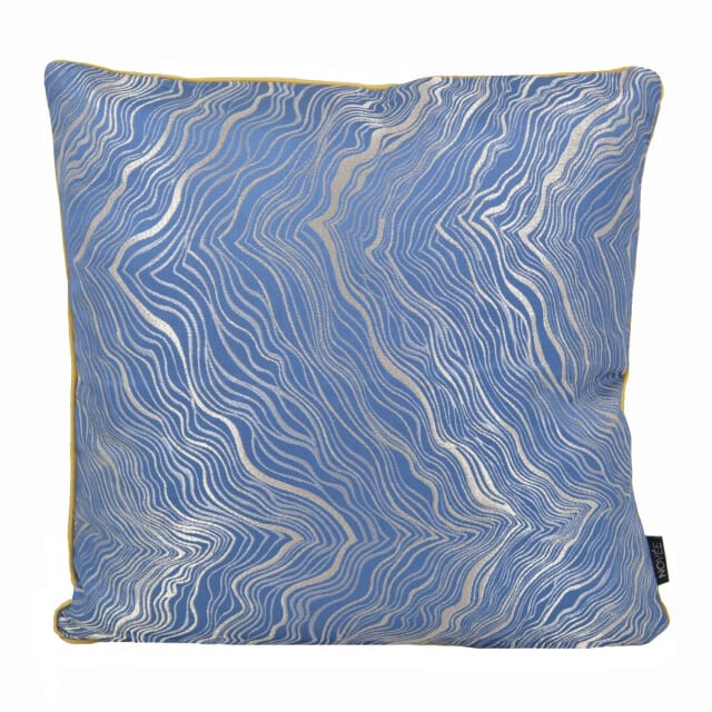 NOVÉE Zinzi gold / blue | 45 x 45 cm | kussenhoes | jacquard / polyester
