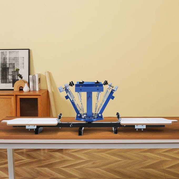 Machine à imprimer par sérigraphie 4 couleurs 2 postes