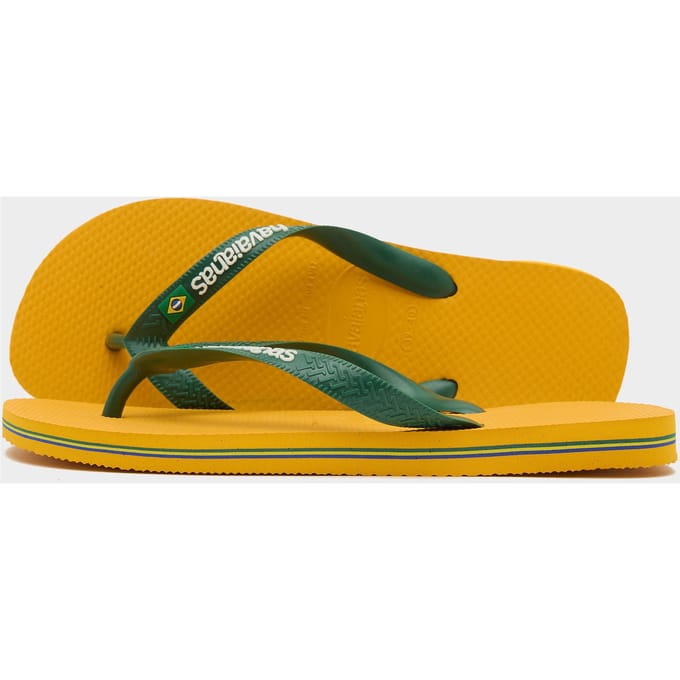Havaianas Brasil Logo Slippers geel Rubber