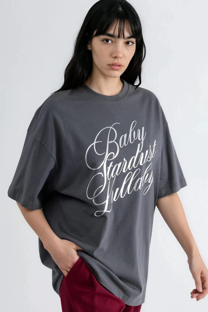 Overmaat T-shirt met Opdruk