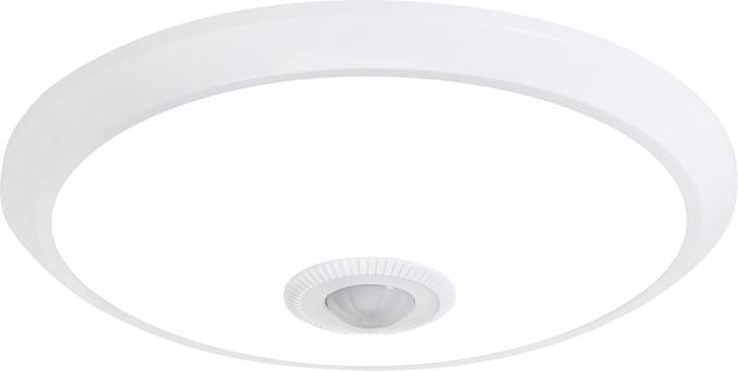 CRAMER - LED Plafondlamp met Bewegingssensor + Dag en Nacht Sensor - 20W - Aanpasbare Kleur CCT - 360° Zichthoek - Opbouw/Inbouw - Rond - Wit