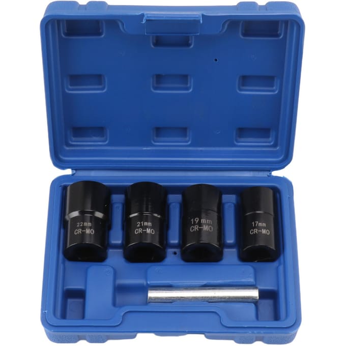 5 Stuks Boutmoer Verwijderaar Set Professionele Boutmoer Extractor Dopsleutelset voor het Verwijderen van Beschadigde Dode black