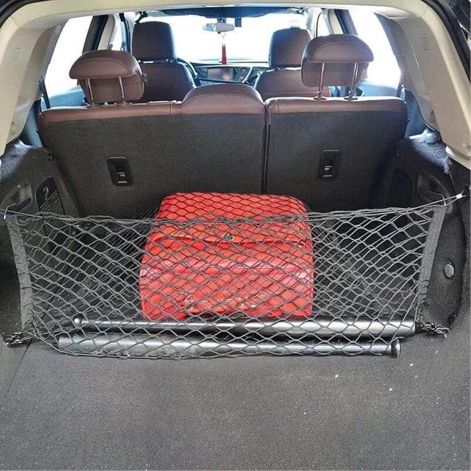 Famanu - Auto bagagenet elastisch kofferbaknet 130 x 45 cm voor lichte ladingen