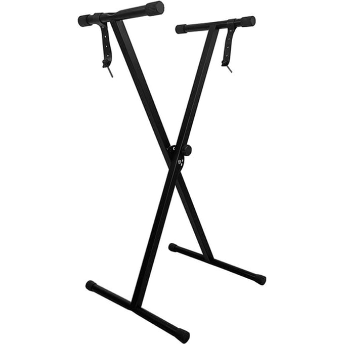 Support de clavier de piano en forme de X à 7 niveaux réglable pour cadre de peinture de cithare black