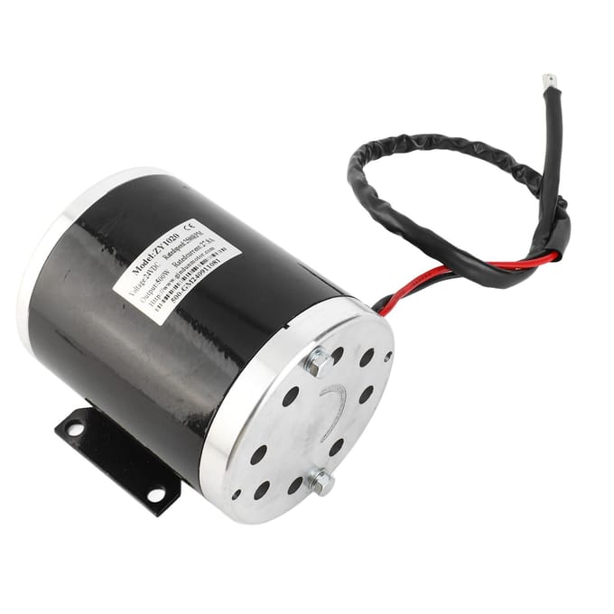 500W DC 24V Elektrische Borstelmotor met Beugel voor Elektrische Scooter Elektrische Fiets Gokart gray