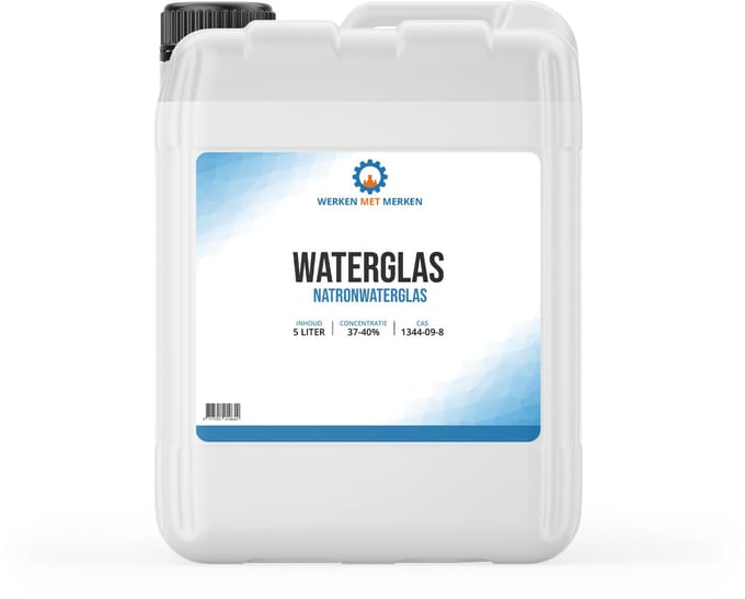 Waterglas - Jerrycan, 5 liter - Glasvernis - Kiesol